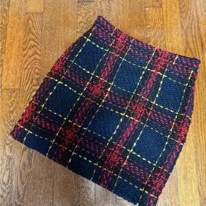 Plaid Skirt - Red and Blue